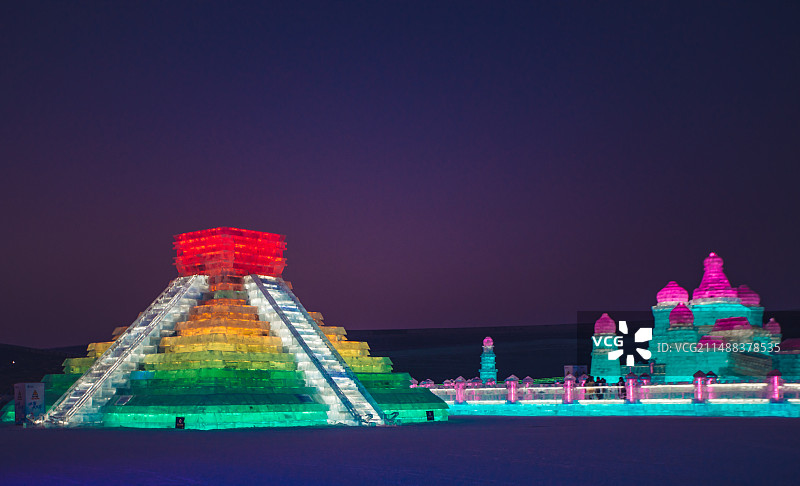 冬日里的哈尔滨冰雪大世界图片素材