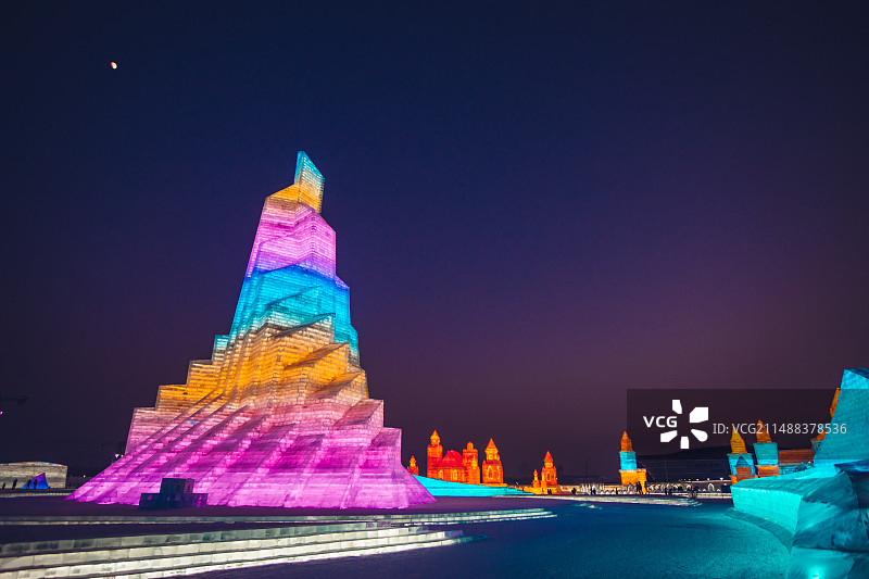 冬日里的哈尔滨冰雪大世界图片素材