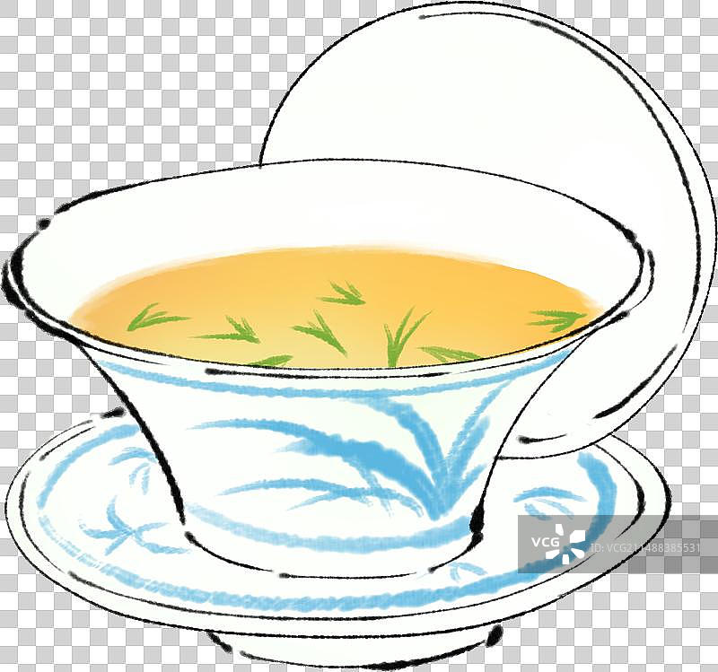 盖碗茶道元素图片素材