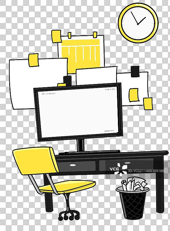 办公桌椅室内装饰元素图片素材