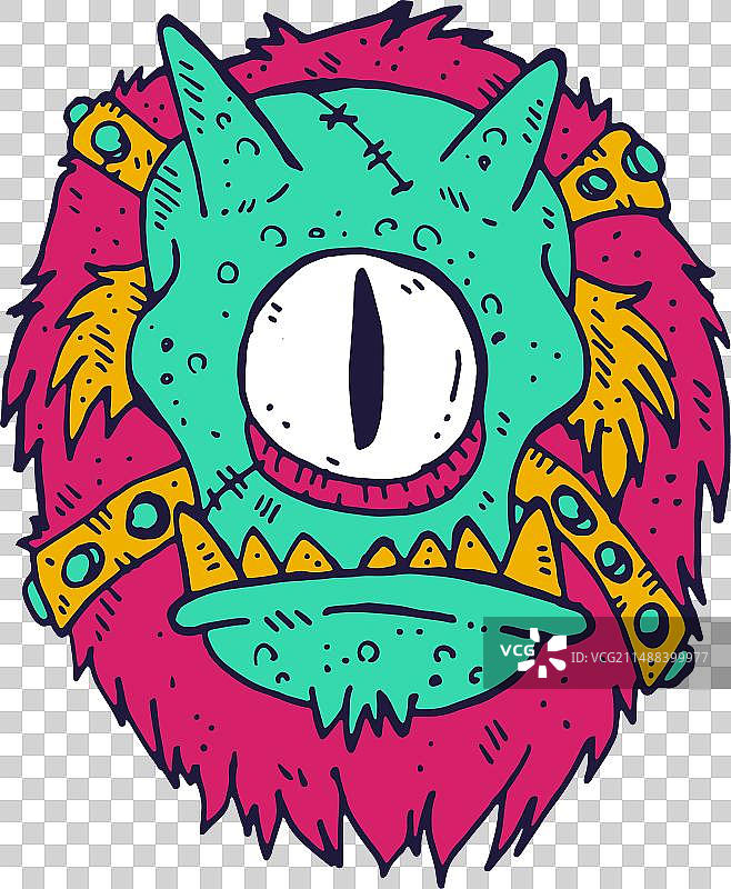 独眼怪物面部图片素材