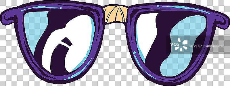 书呆子眼镜卡通图标图片素材