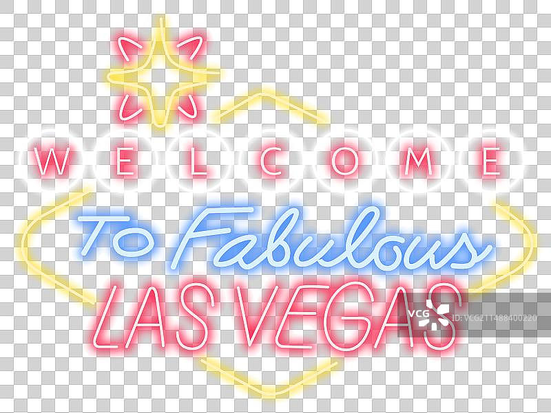 霓虹拉斯维加斯标志图片素材