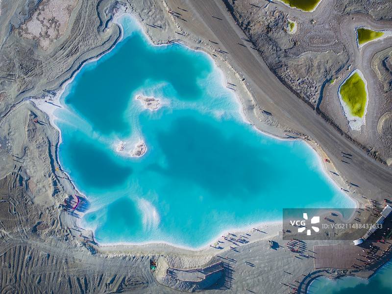 青海 大柴旦 大柴旦翡翠湖图片素材