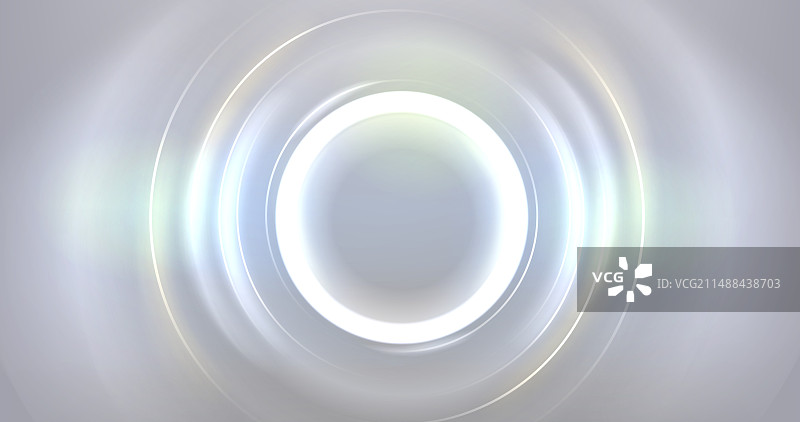 白色霓虹发光圆圈图片素材