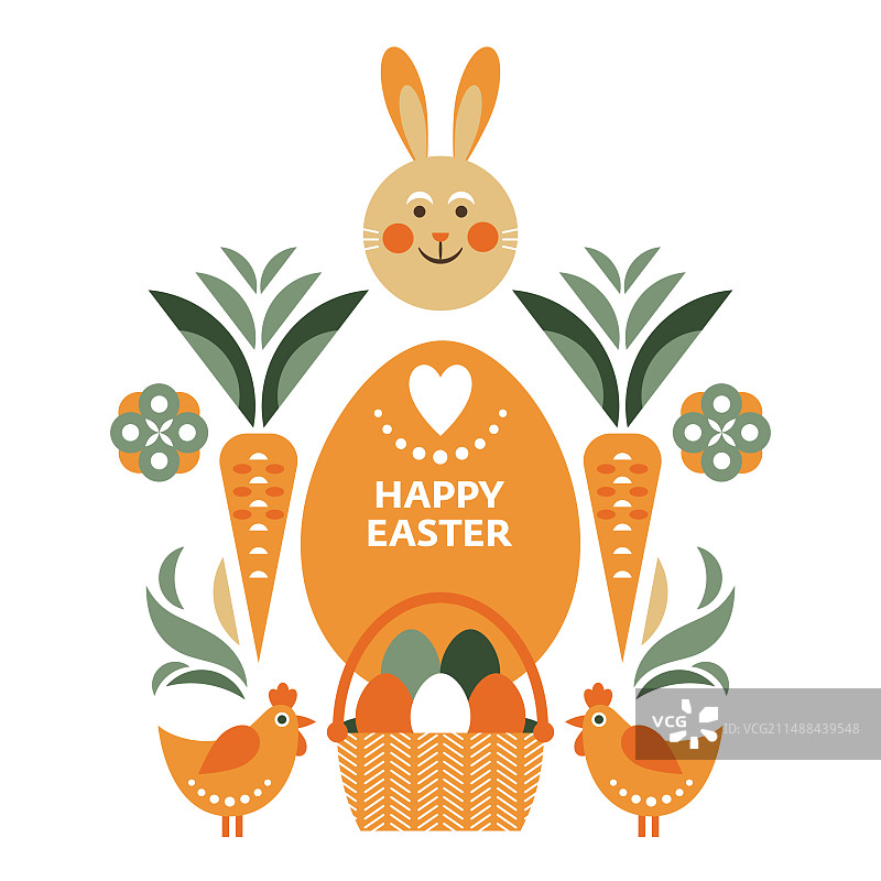 复活节快乐贺卡设计复活节彩蛋卡图片素材