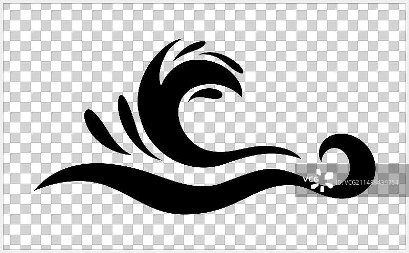 手绘涂鸦水波剪贴画图片素材