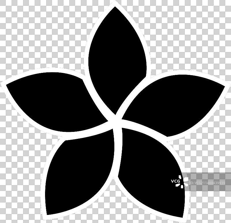 鸡蛋花图标，鸡蛋花标志图片素材