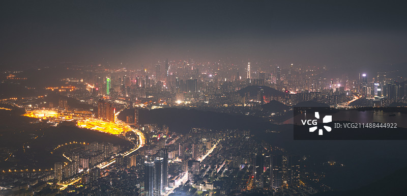 深圳城市风光全景天际线图片素材