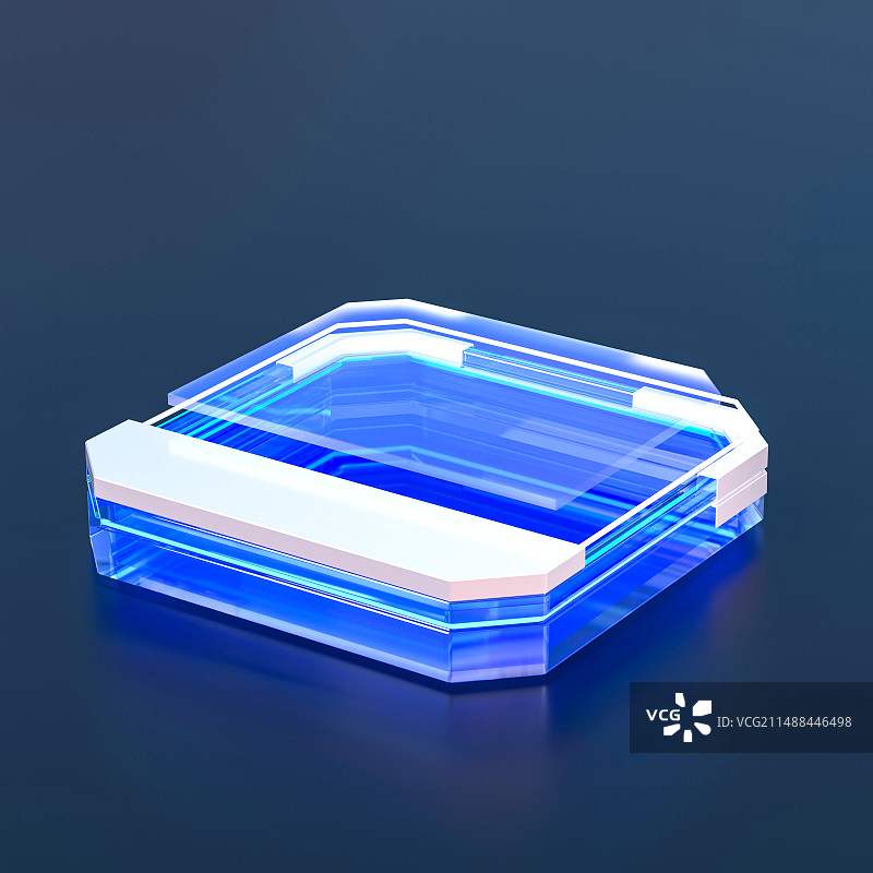 3D渲染玻璃金融科技商务图标图片素材