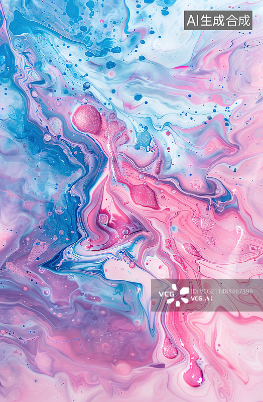 【AI数字艺术】彩色背景下的气泡图片素材
