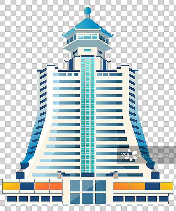 贵州省民族博物馆建筑地标国风插画图片素材