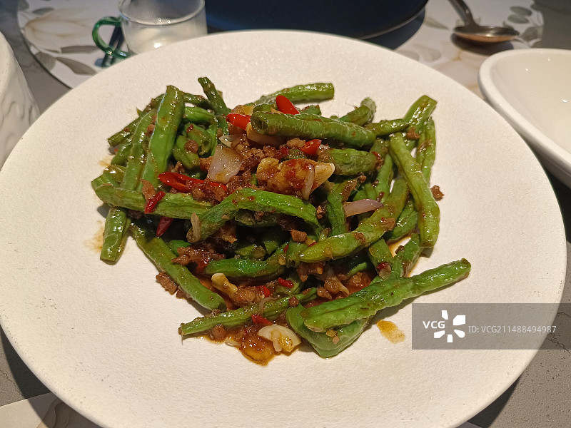 炒豆角干煸豆角图片素材