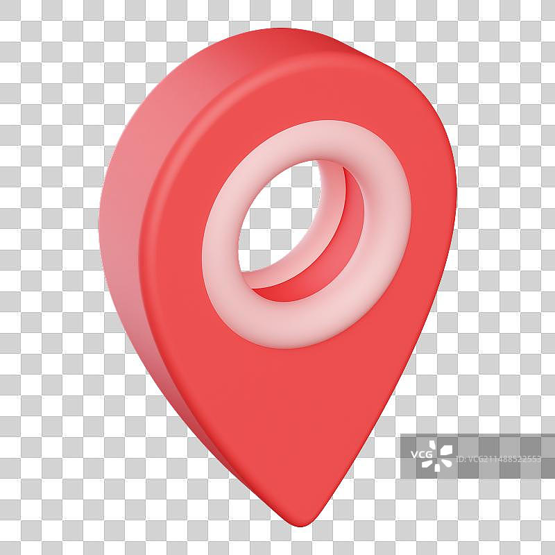 3D渲染导航定位图标插画元素图片素材