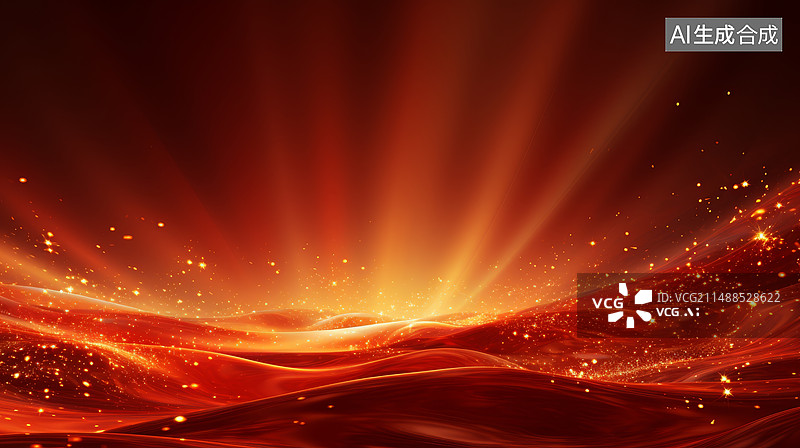 【AI数字艺术】周年庆喜庆党建红色背景，颁奖典礼壁纸图片素材