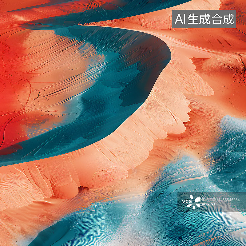 【AI数字艺术】AIGC:抽象沙漠背景插图插画图片素材