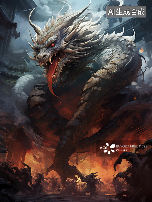 【AI数字艺术】中国传统文化龙，龙，中国龙，龙年，生肖，十二生肖图片素材