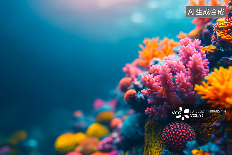 【AI数字艺术】海底唯美的珊瑚图片素材
