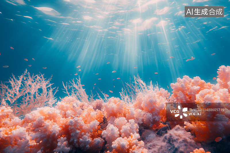 【AI数字艺术】海底唯美的珊瑚图片素材