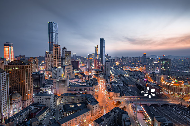 大连中山区夜景图片素材