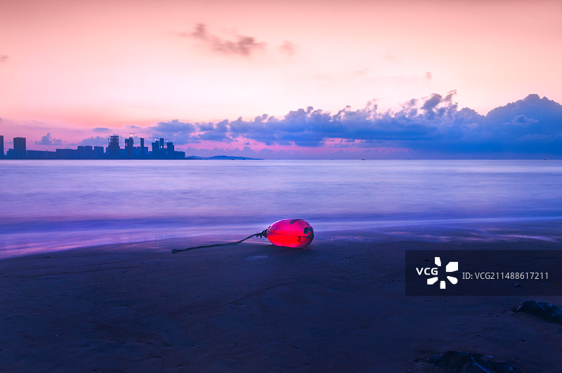 【寻梦沧海】 魅力青岛市西海岸 城市阳台晨曦图片素材