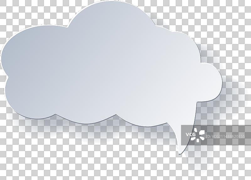 灰色白色剪纸对话气泡图片素材