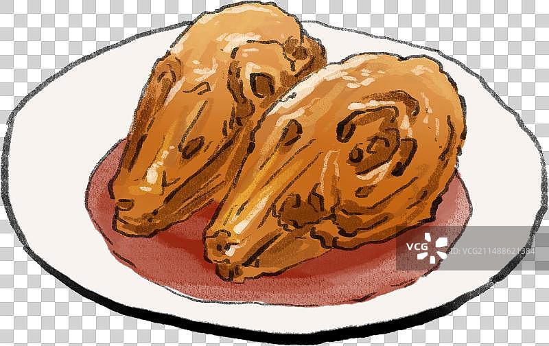 四川重庆美食麻辣兔头插画图片素材