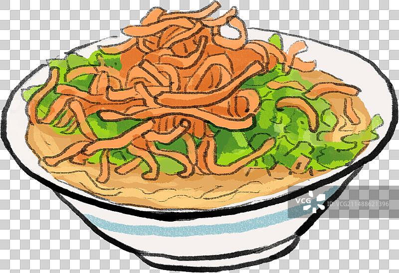 四川重庆美食油茶插画图片素材