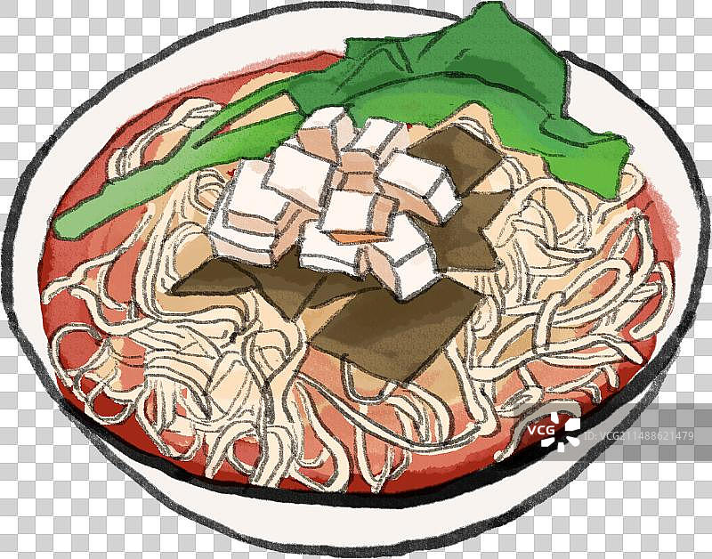 四川重庆美食重庆小面插画图片素材