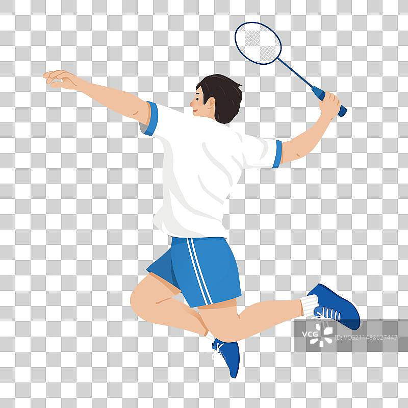 打羽毛球的人图片素材