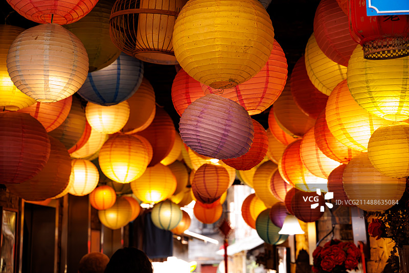 中国重庆山城巷古遗址细节图片素材