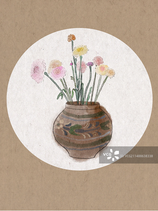 插花复古图片素材