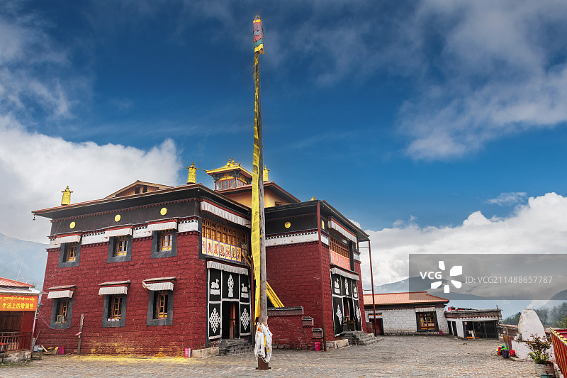 藏传佛教噶举派寺院噶举寺图片素材