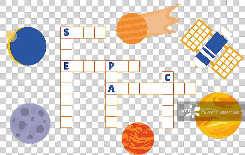 天文填字游戏模板概念图片素材