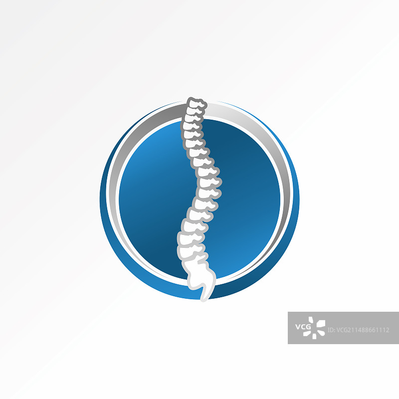 独特脊椎骨块状圆形S形图片素材