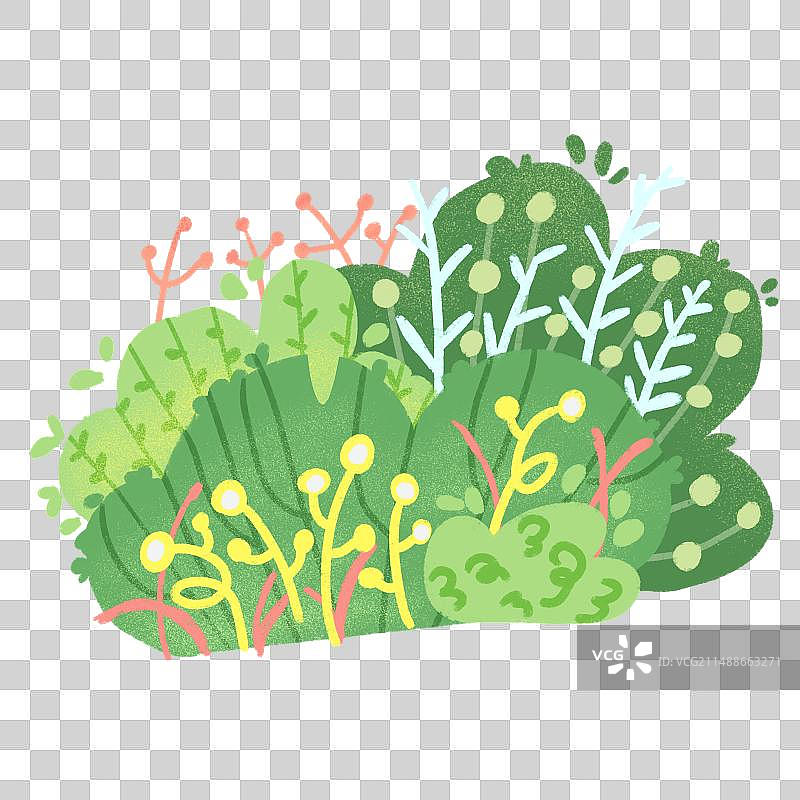 卡通草丛图片素材