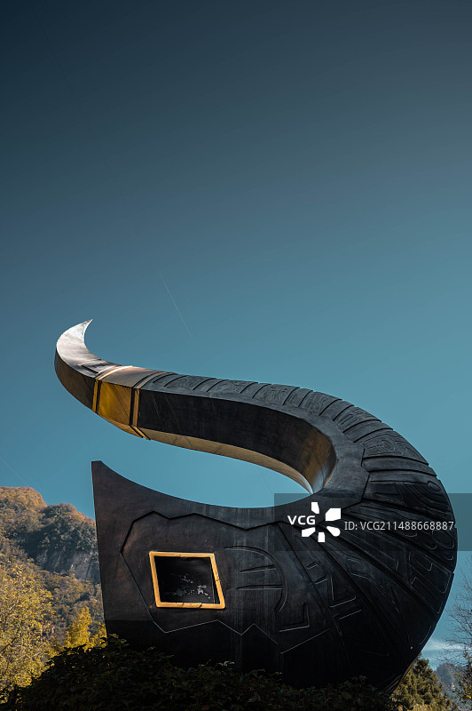 神农架 图腾 牛角图片素材