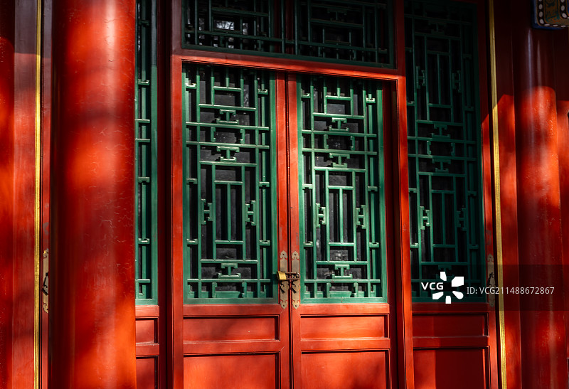 中式建筑门框Chinese Bldg door frame图片素材