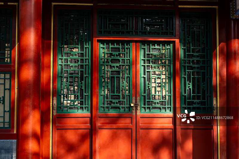 中式建筑门框Chinese Bldg door frame图片素材