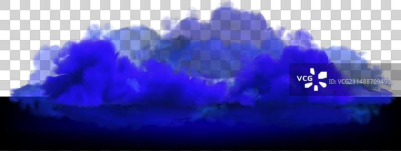 地面上的蓝色烟雾背景图片素材