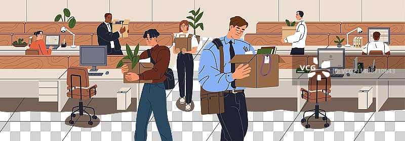 裁员 员工减少 解雇 失业图片素材