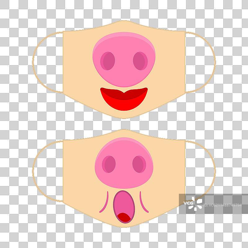 面具上的猪脸图片素材