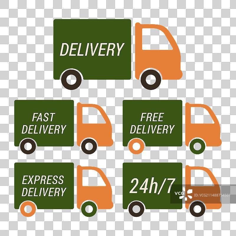 快速免费配送图标合集图片素材