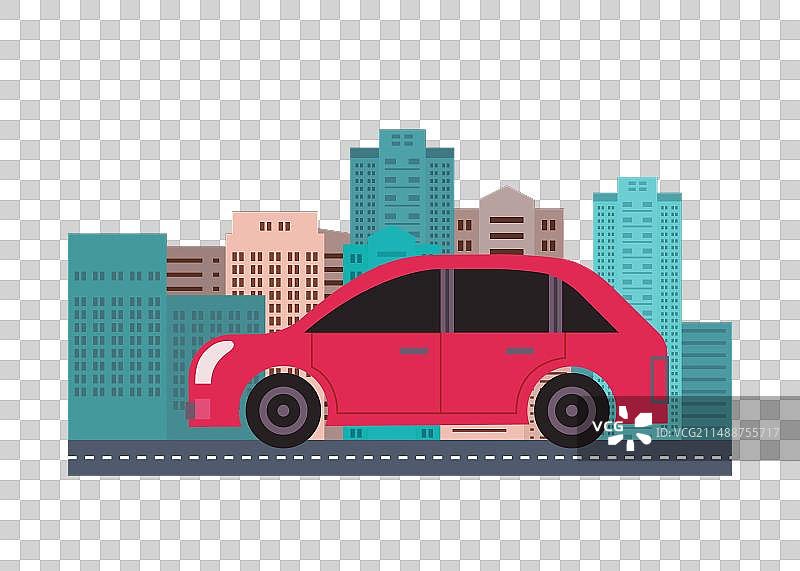 抽象汽车图标造型设计图片素材