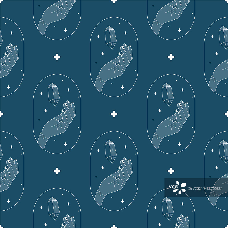 简约透明魔法无缝图案图片素材