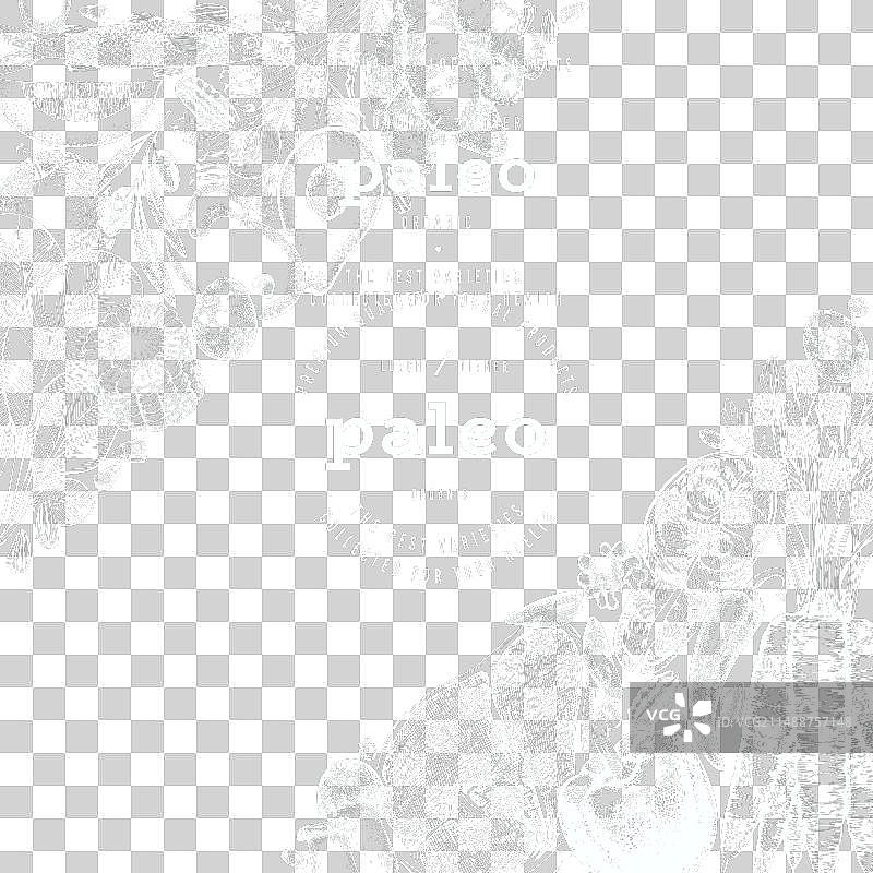 手绘旧石器时代饮食黑板设计模板图片素材