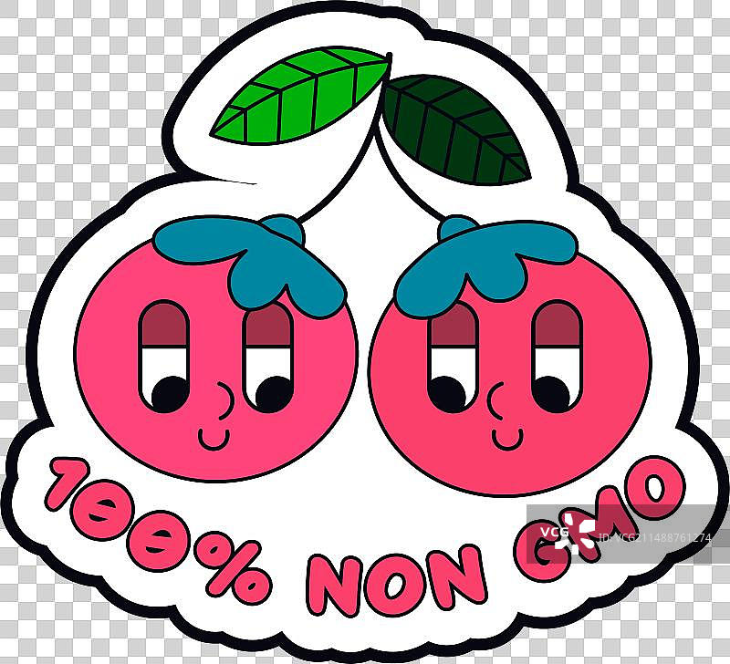 非转基因食品或健康餐标志图片素材