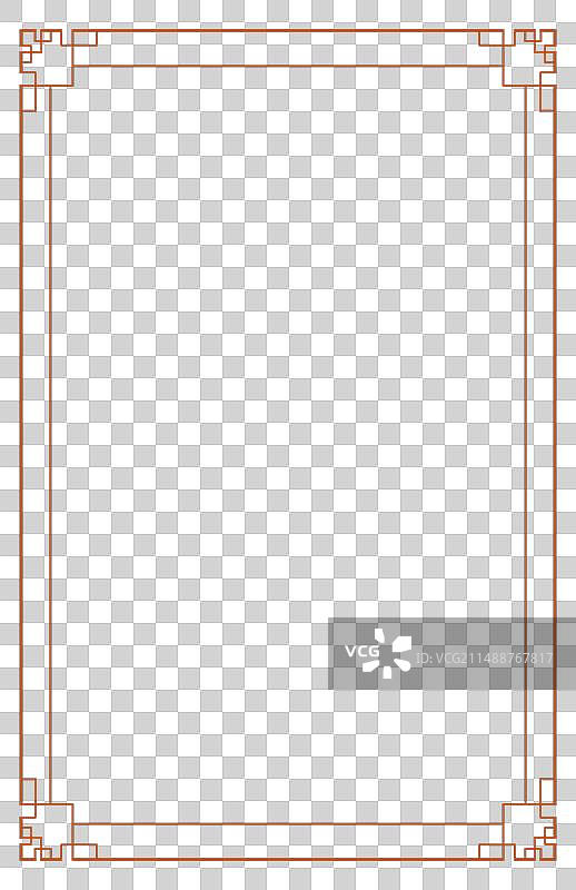 中国古典雕花边框装饰插画元素图片素材