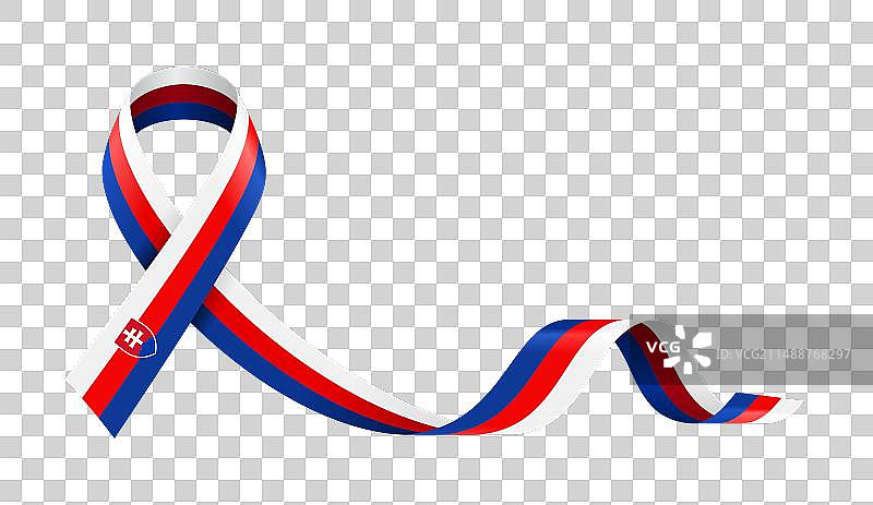 斯洛伐克国旗条纹波浪背景图片素材