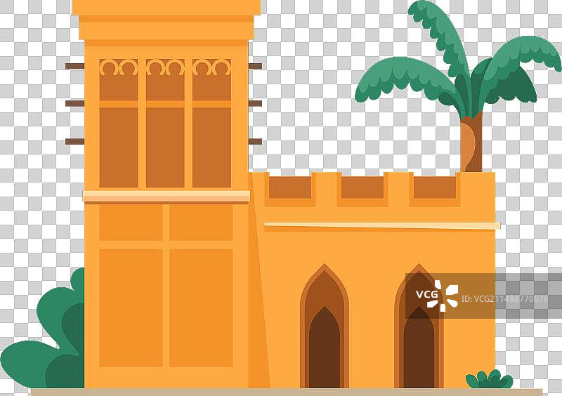 中东泥屋的建筑结构图片素材